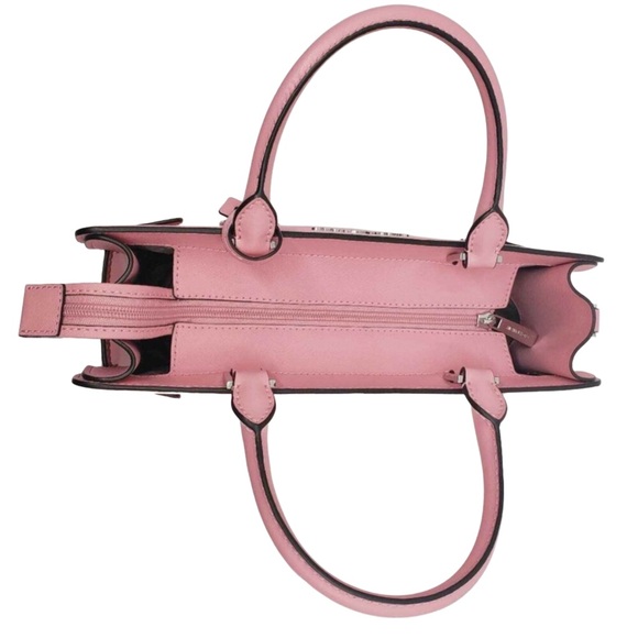 MICHAEL KORS Rayne Medium Saffiano Leather Satchel Crossbody Bag Carnation NWT - Picture 10 of 16